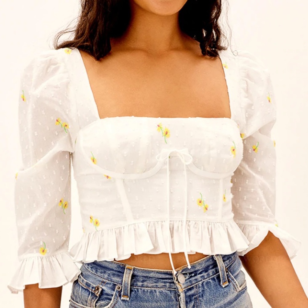 For Love and Lemons Abby Blouse Sz S